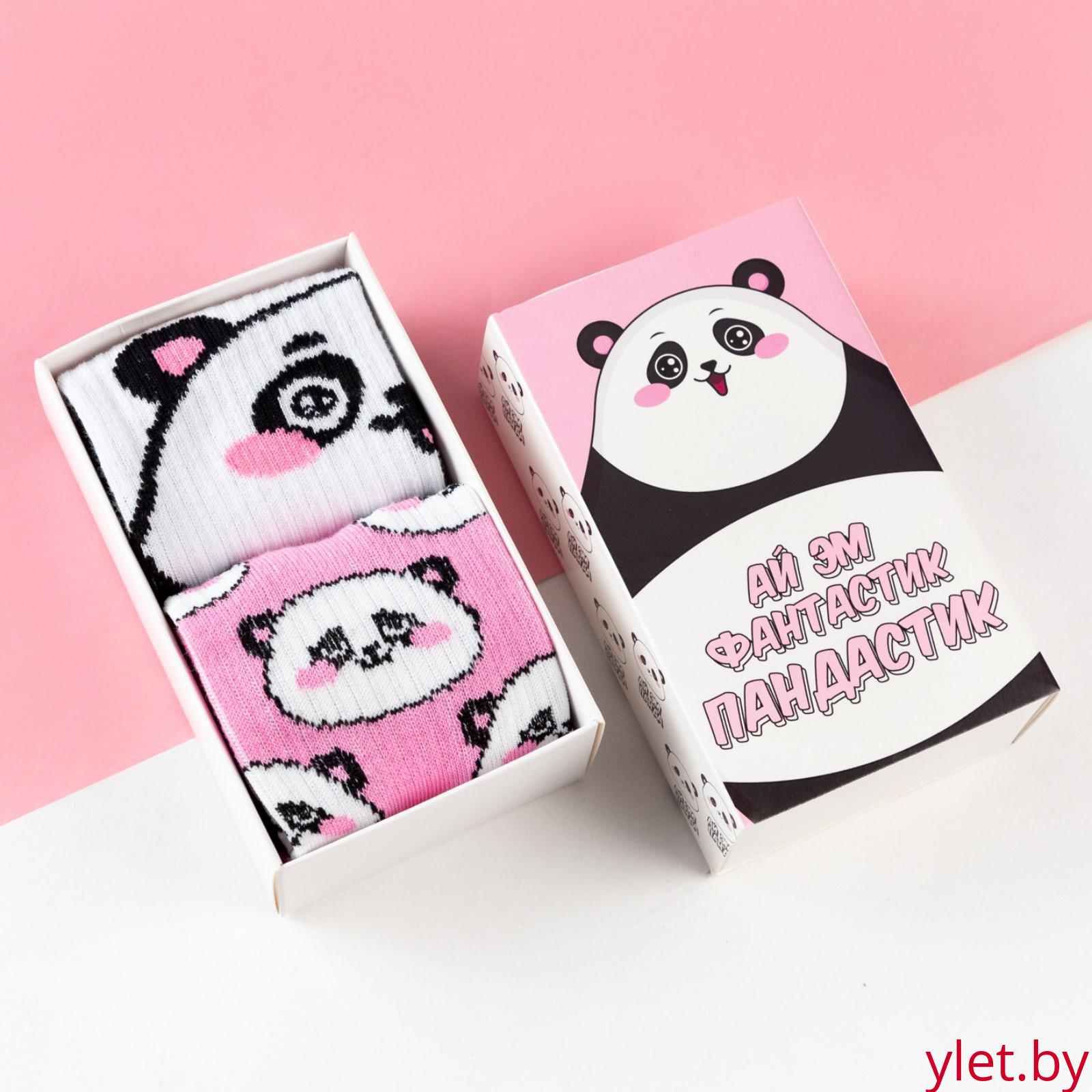 Набор женских носков KAFTAN "Панда“ 2 пары, размер 36-39 (23-25 см)
