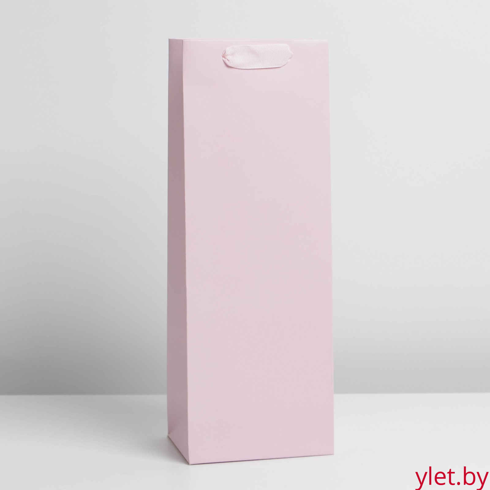 Пакет под бутылку Розовый, 13 x 35 x 10 см