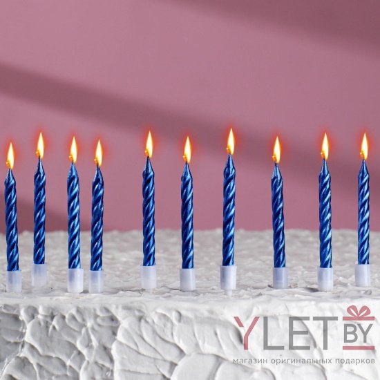Свечи в торт Спираль 10 шт