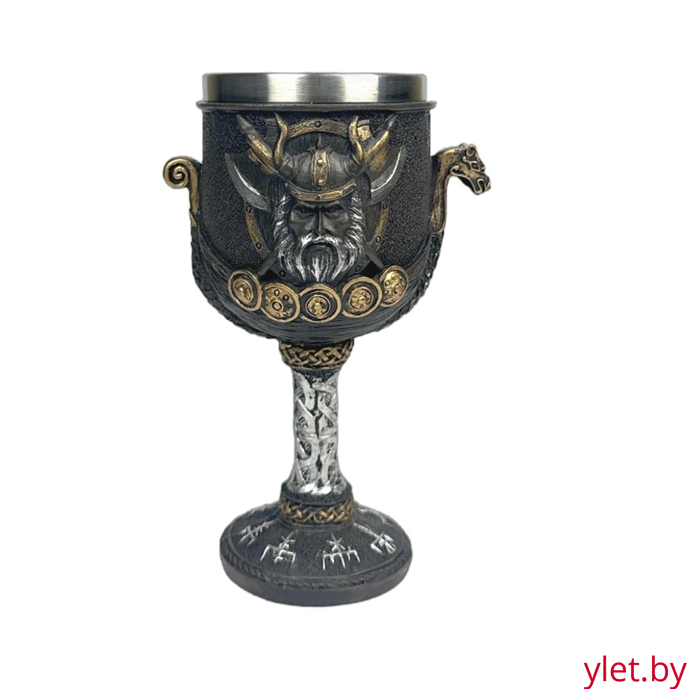 Бокал на ножке "Викинг" (металл внутри)