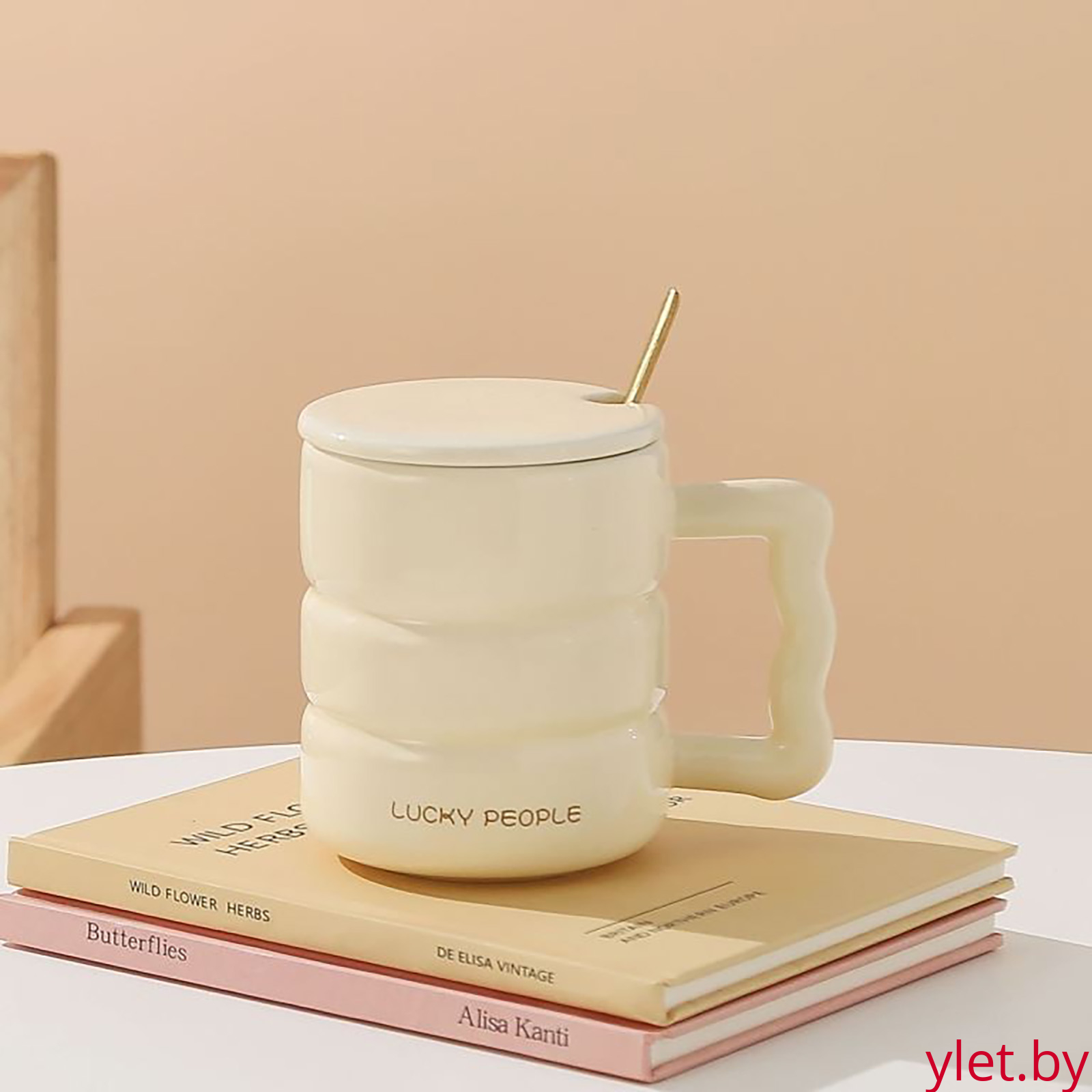 Кружка «Lucky people», yellow (400  ml)