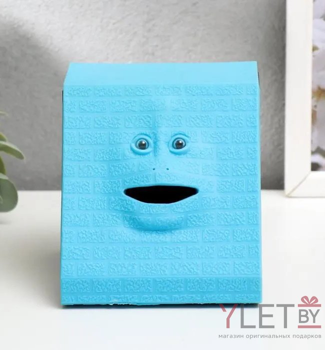 Копилка Жующая монеты, Голубая