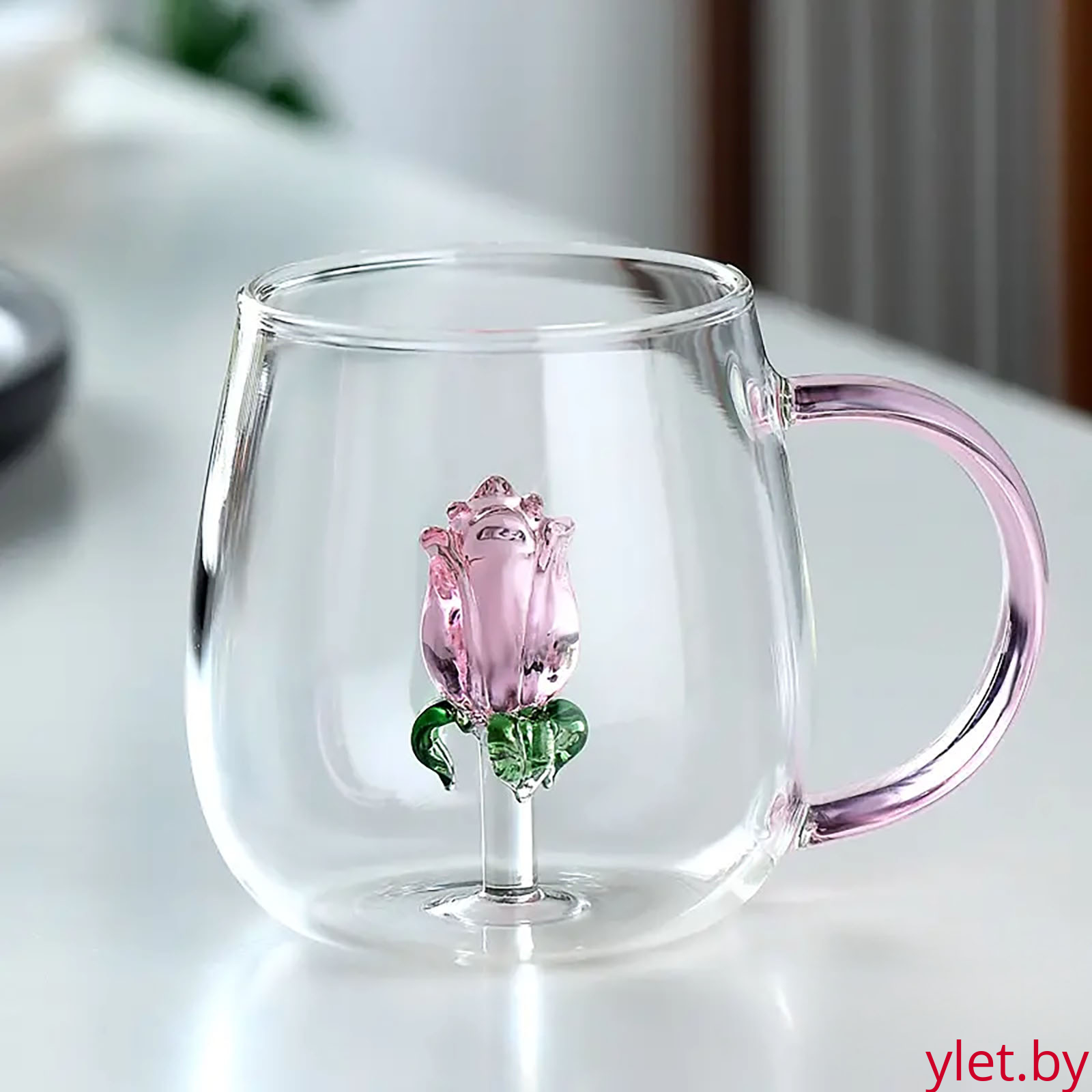 Кружка с фигуркой "Роза"