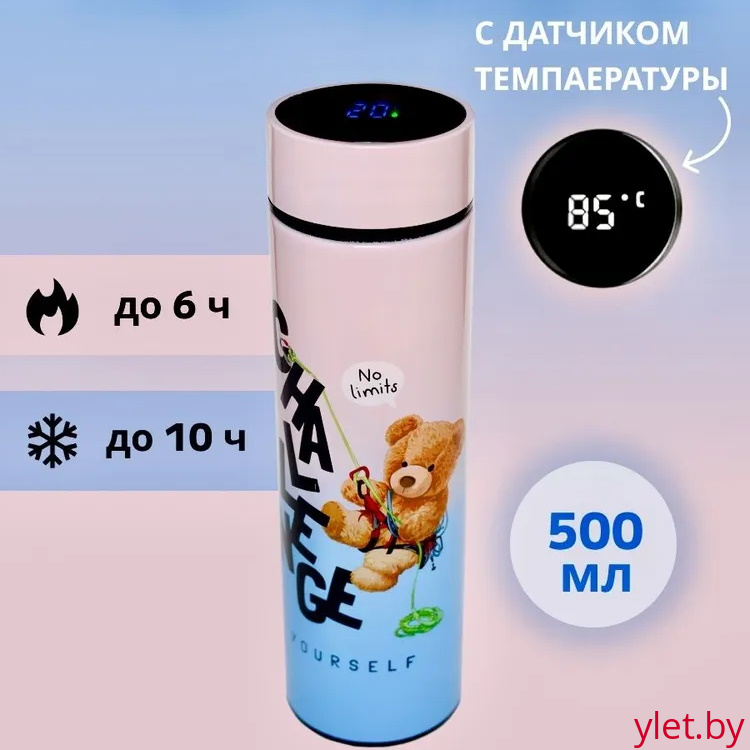 Термос с датчиком температуры Smart Cup Led, Challenge, 500 мл