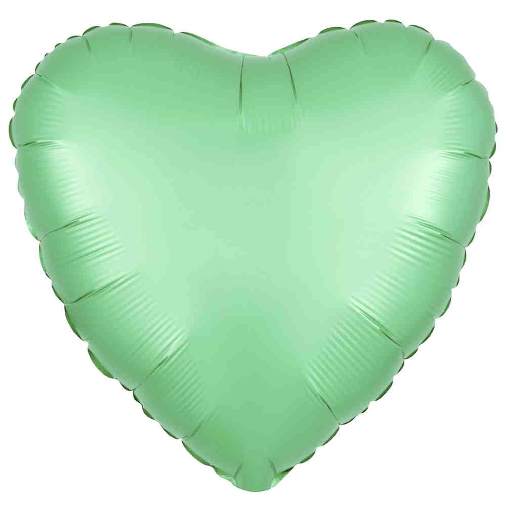 Шар (18"/46 см) Сердце, Мятный матовый