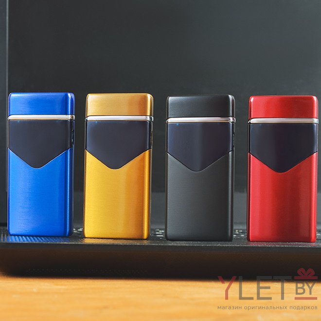 Зажигалка импульсная двойная Lighter с сенсорным дисплеем V