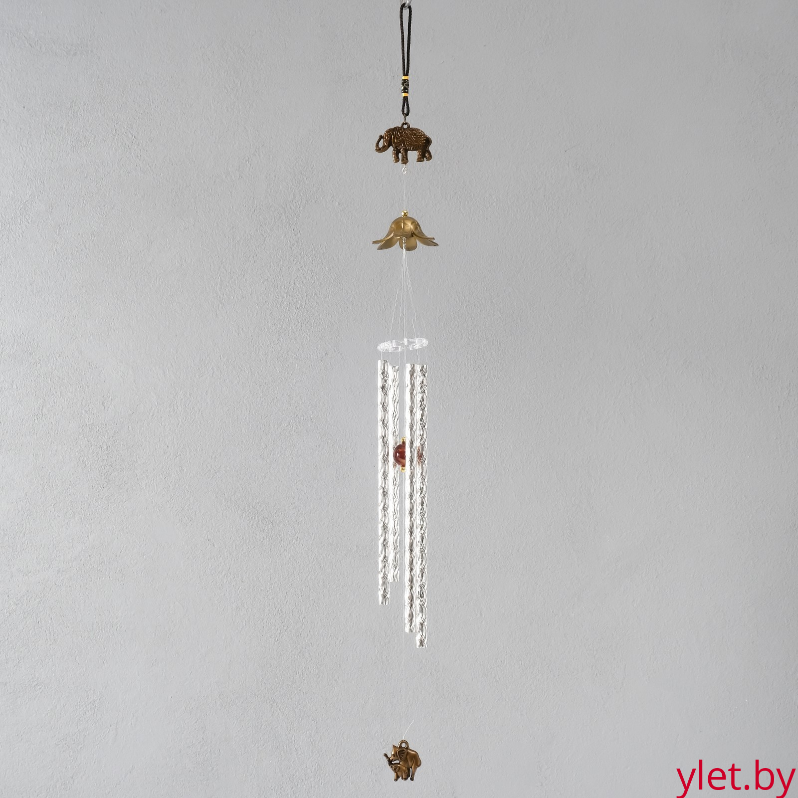 Музыка ветра металл "Слоны" 4 трубки 60 см МИКС