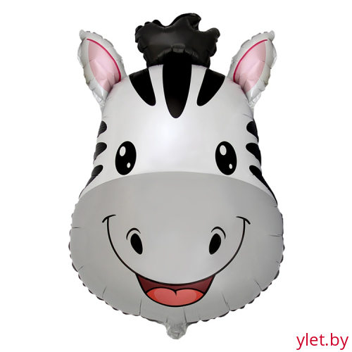 Шар (27''/69 см) Фигура, Голова Зебры