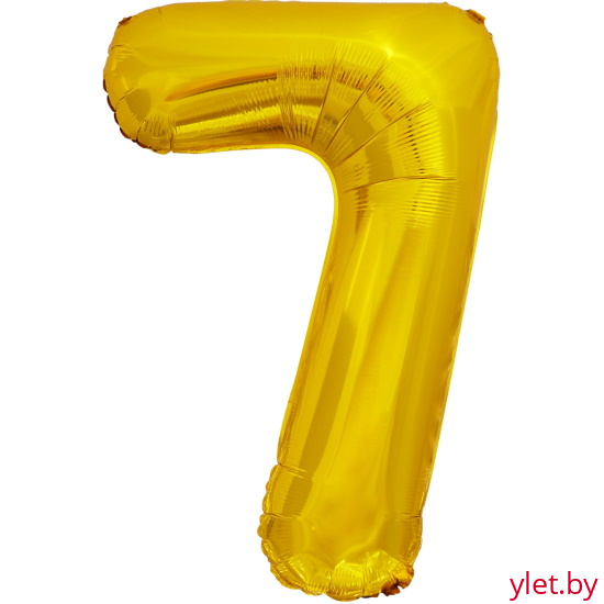Шар (34''/86 см) Цифра, 7, Золото