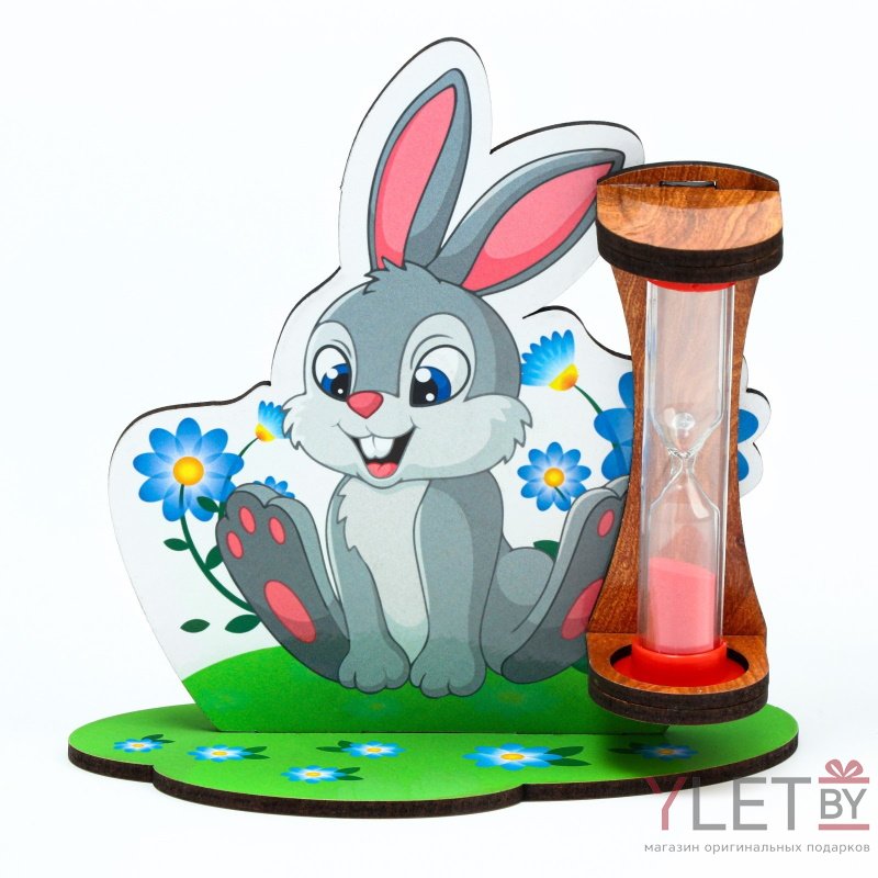 Песочные часы для чистки зубов Зайка. Таймер 3 минуты