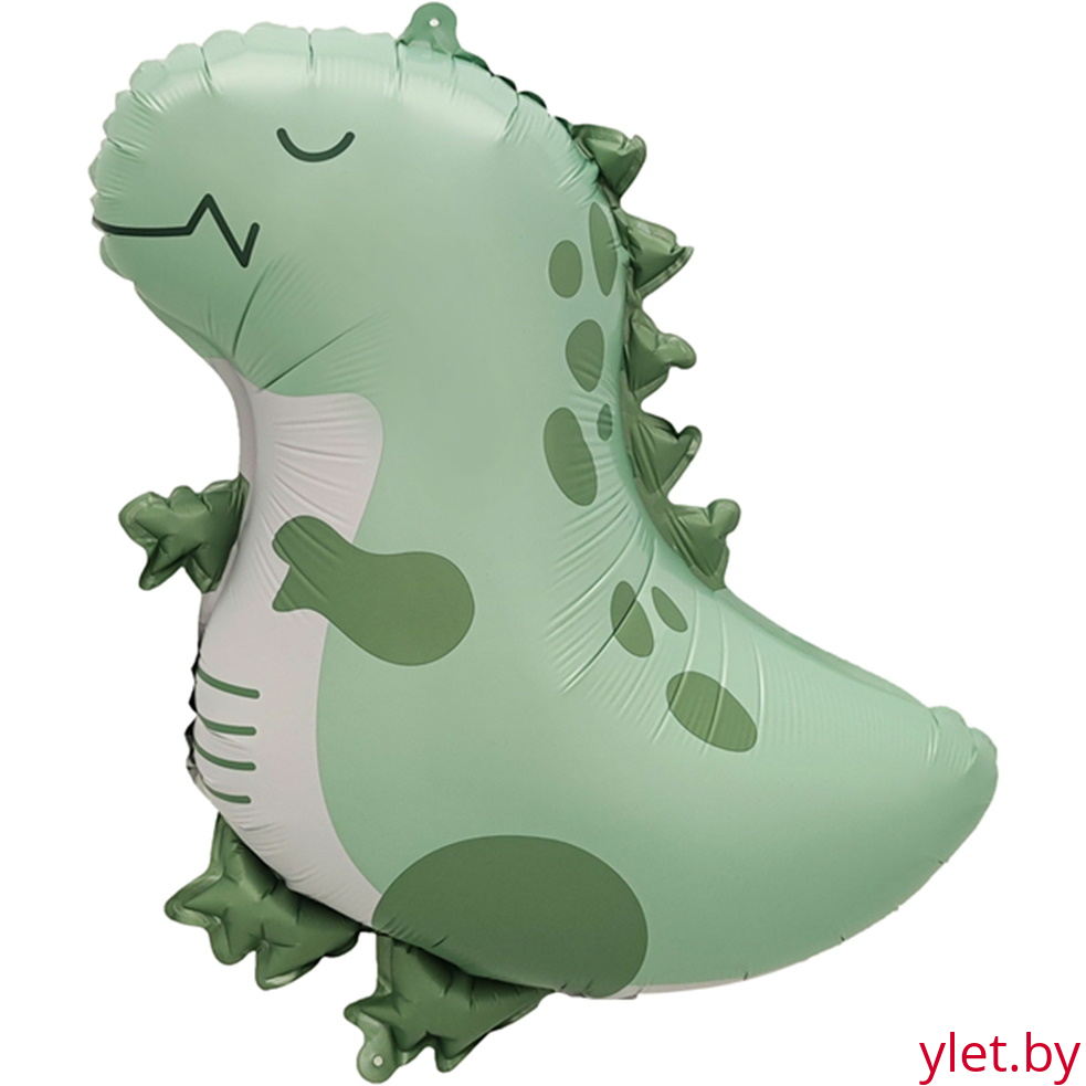 Шар (23''/58 см) Фигура, Динозаврик, Зеленый, Сатин