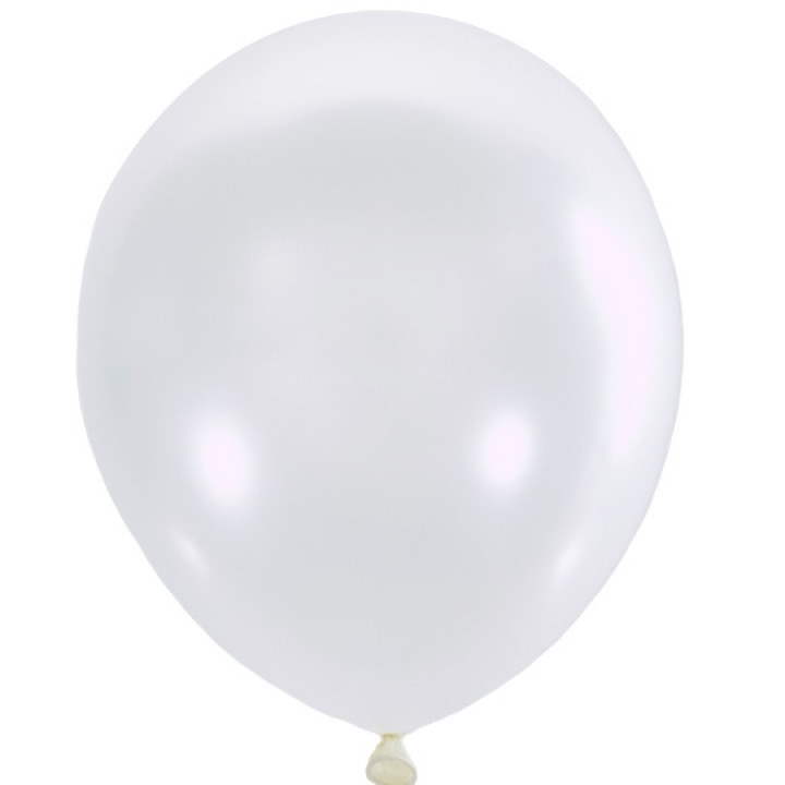 Шар (12''/30 см) Белый, металлик