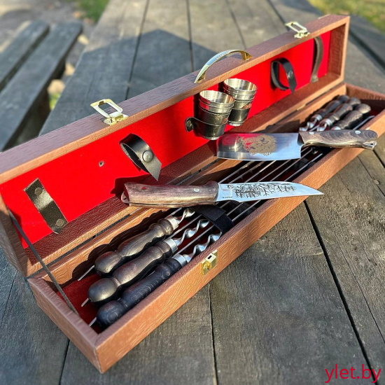 Набор с шампурами для шашлыка Эльбрус, 10 предметов Кизляр