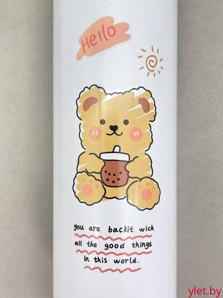 Термос с датчиком температуры «Sweet bear», white (500 ml)