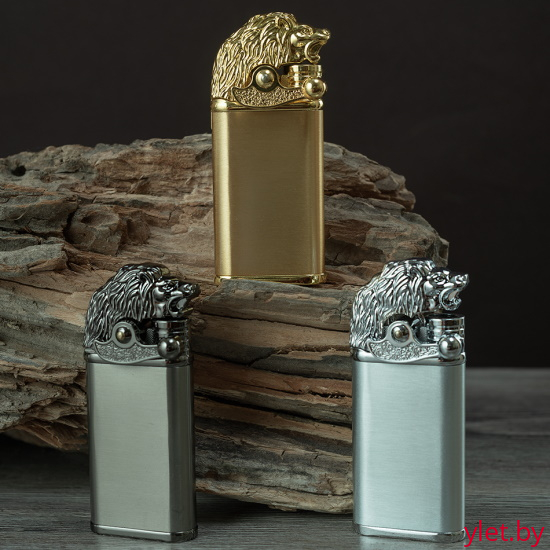 Зажигалка турбо газовая Голова льва