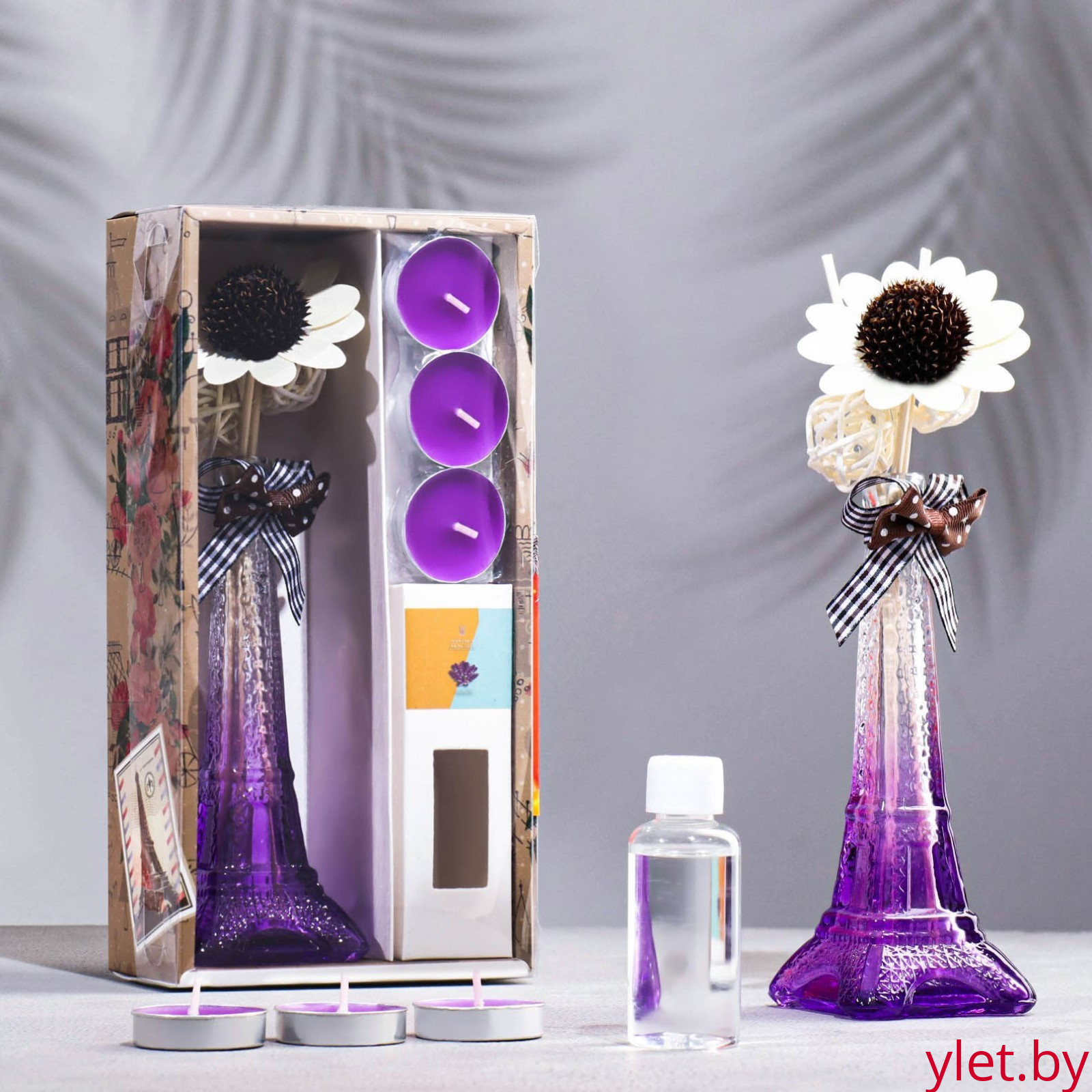 Набор подарочный "Париж" (диффузор и свечи), лаванда