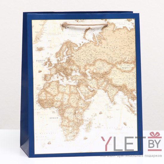 Пакет подарочный Карта 18 х 22.3 х 10 см