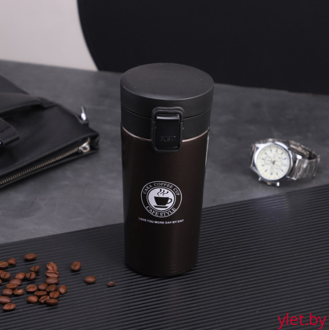 Термокружка «Love you more day by day», matte black (500 мл)