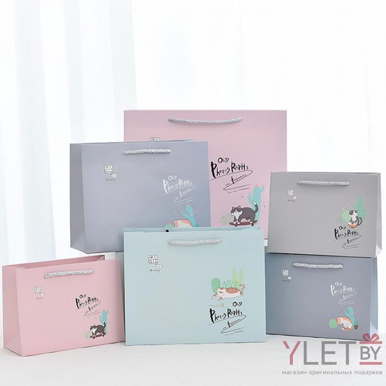 Пакет подарочный Old Photos 19.5 х 14.5 х 8.5 см