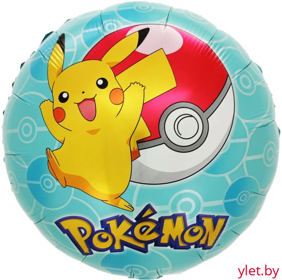 Шар (18''/46 см) Круг, Милый Аниме, пикачу