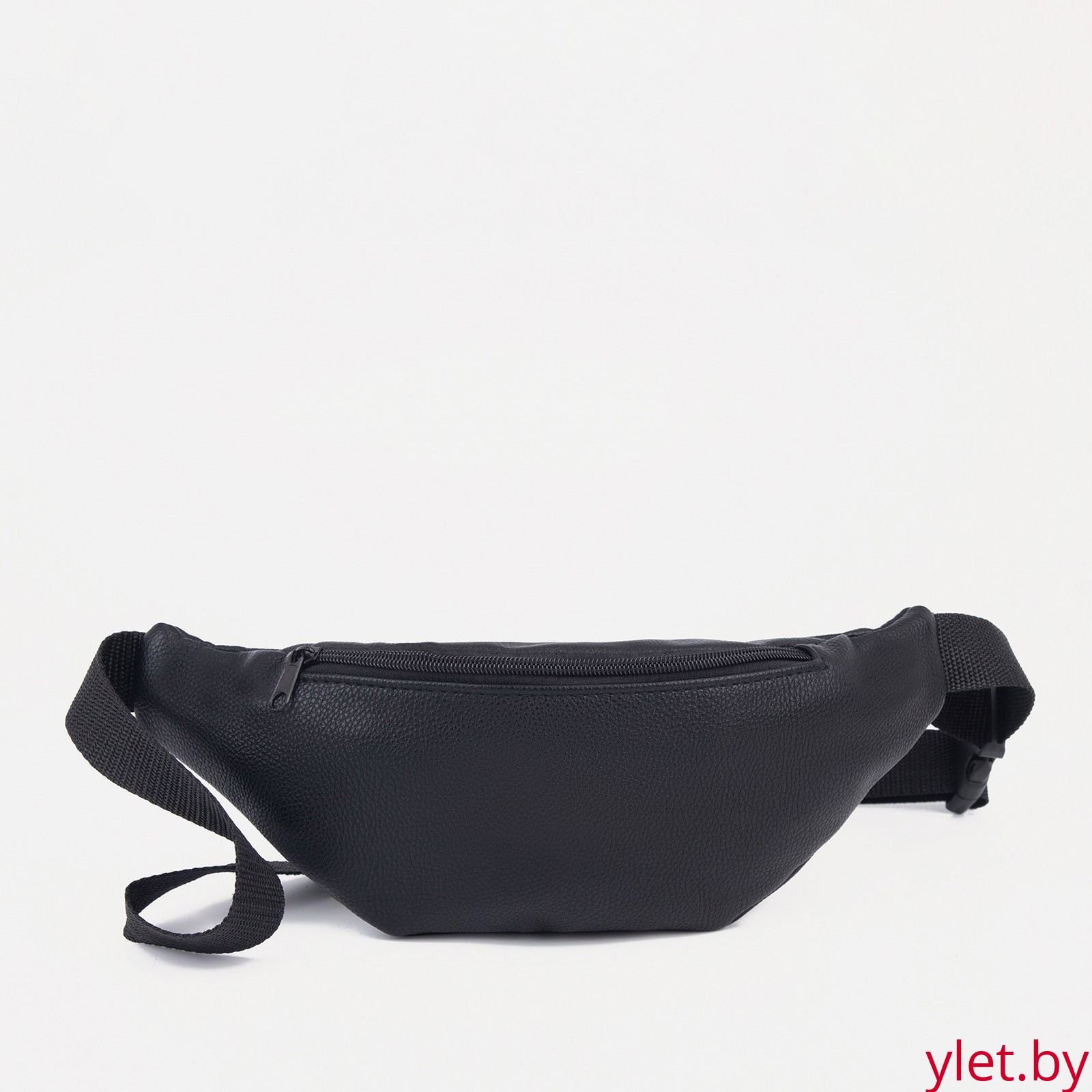 Сумка поясная "Textura" на молнии, 30*5*12 см, черный
