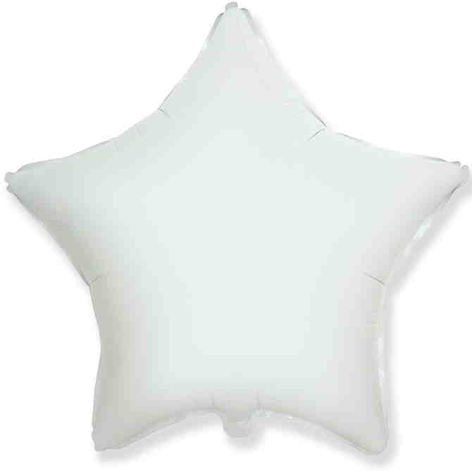 Шар (18''/46 см) Звезда, Белый