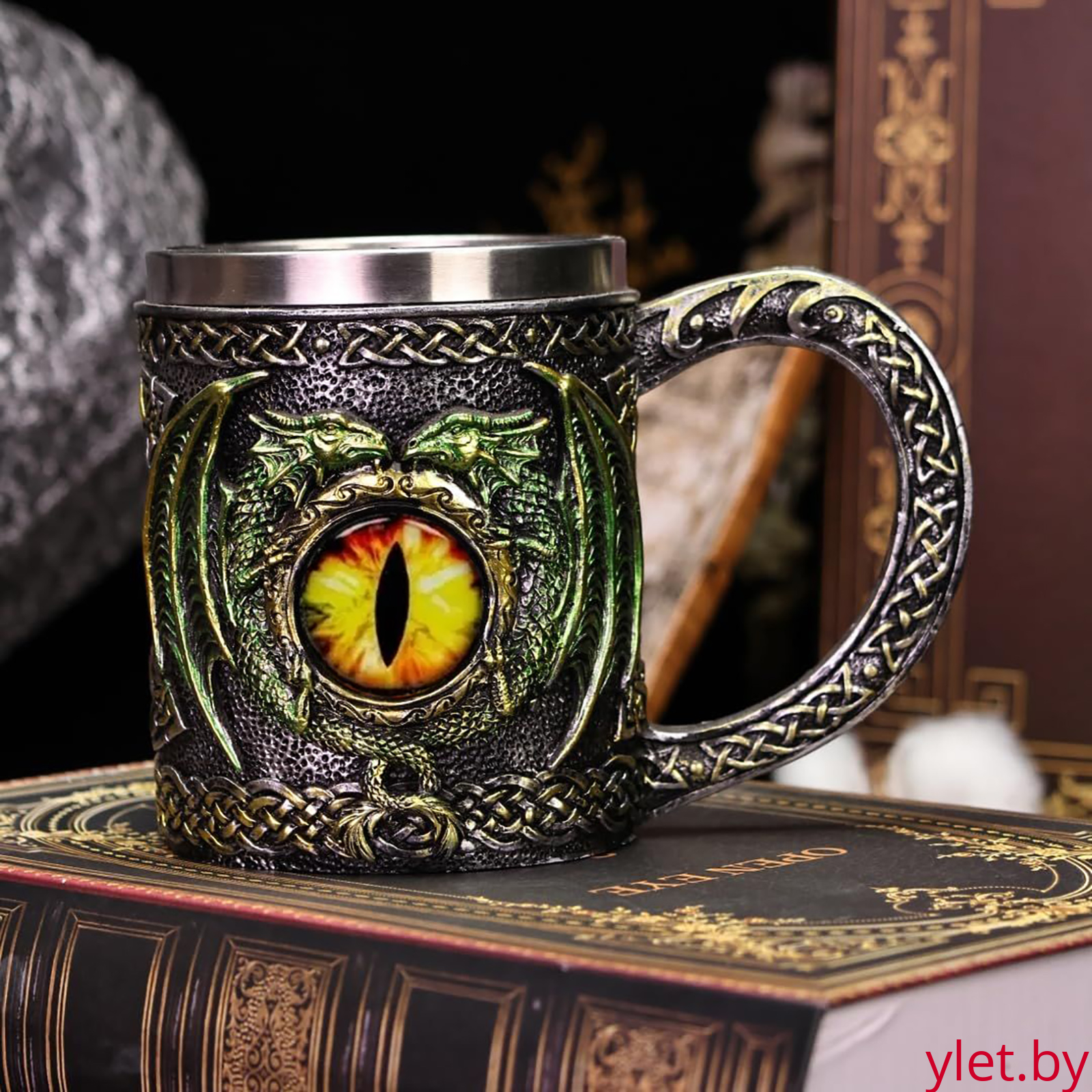 Кружка "Глаз дракона" (металл внутри)