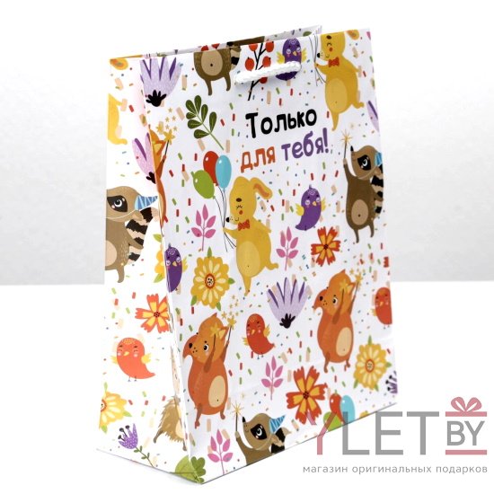 Пакет ламинированный Только для тебя  18 х 23 х 8 см