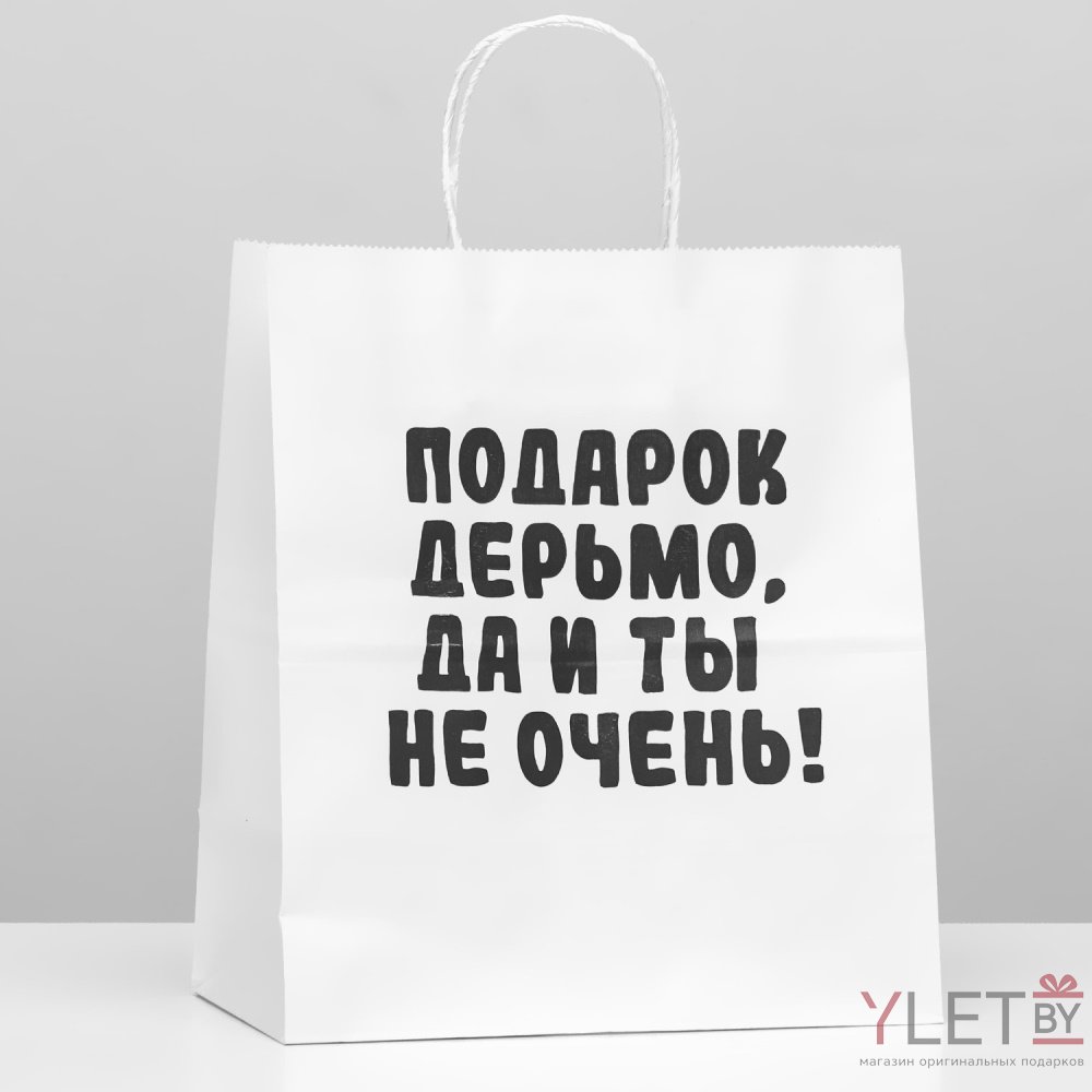 Пакет подарочный Ты не очень 24 х 14 х 30 см