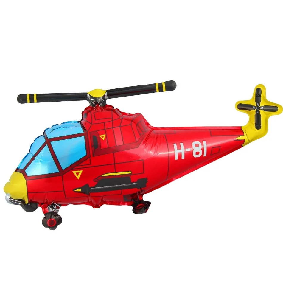 Шар (38''/97 см) Фигура, Вертолет, Красный