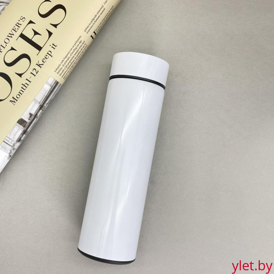 Термос с датчиком температуры  «Metallic», white (500 ml)