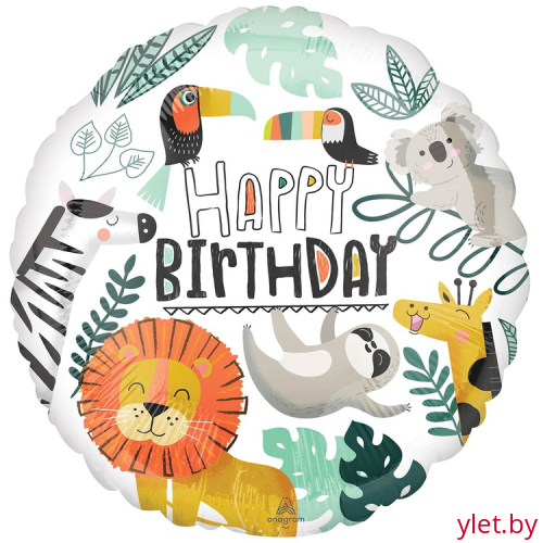 Шар (18''/46 см) Круг, Лев и компания