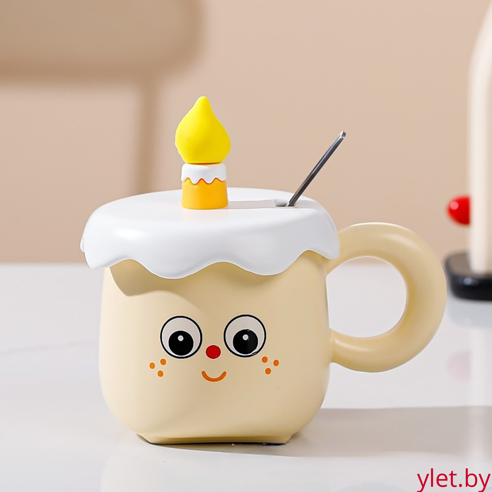 Кружка «Сake emotions», yellow  (400 ml)