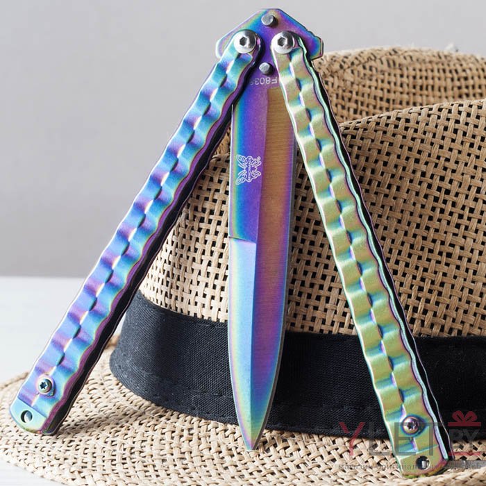 Складной нож бабочка хамелеон Плетение