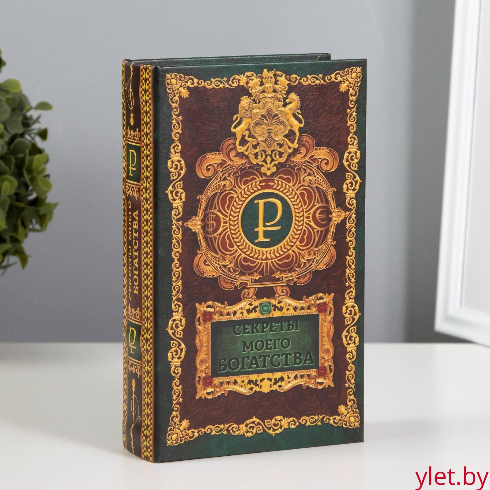 Сейф шкатулка книга "Секреты моего богатства" 21х13х5 см