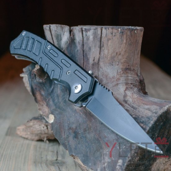 Нож складной металлический Черный 20,5 см