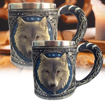 Кружка металлическая Волк