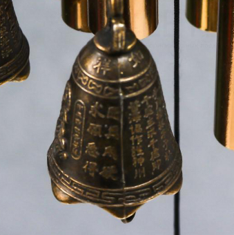 Музыка ветра металл "Веер" 4 трубки 5 колокольчиков 60х8,3 см