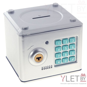 Копилка сейф серая малая