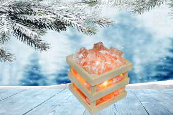 Солевая лампа "Куб абажур" (4 кг)