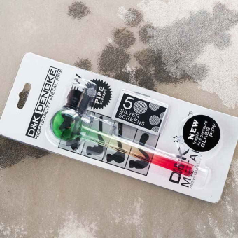 Курительный девайс стеклянный цветной с приемником и сеточками