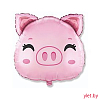 Шар (24"/61 см) Фигура Голова поросенка