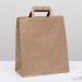 Пакет крафт без печати, плоская ручка 24 х 14 х 28 см