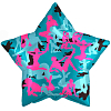 Шар (21''/53 см) Звезда, Камуфляж, Девушки