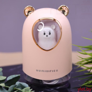 Настольный увлажнитель воздуха -  ночник "Bear in a spacesuit", pink, (портативный,  USB)