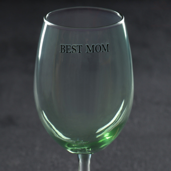 Бокал для вина «Best mom», 360 мл, зеленый