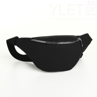 Сумка поясная "Классик" на молнии, 30*8*13 см, иск. кожа, черный