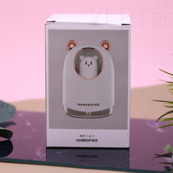Настольный увлажнитель воздуха -  ночник "Bear in a spacesuit", white, (портативный,  USB)