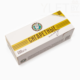 Гильзы сигаретные для самокруток "Главтабак", 200 штук, 8.4 см, d-8 мм, фильтр - 20 мм