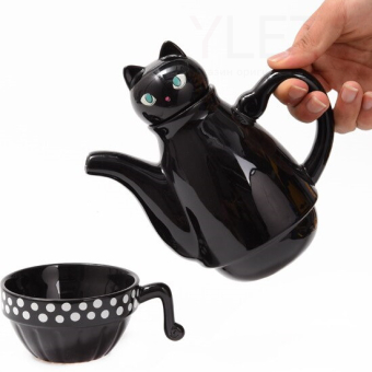 Заварник с чашками Кошка